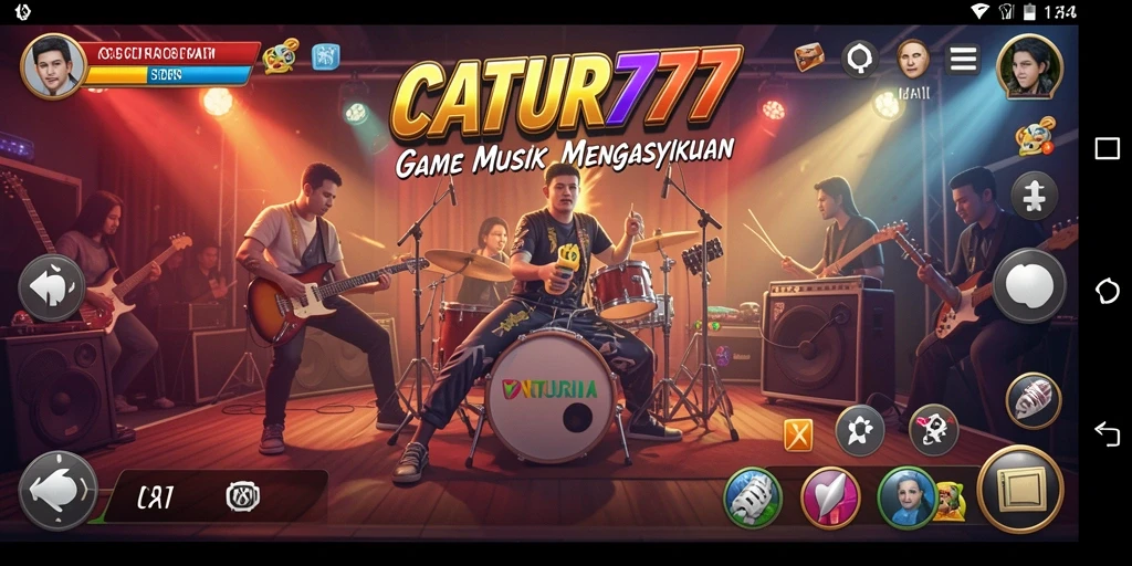 Tampilan gameplay CATUR777 yang menyenangkan dan interaktif dengan musik yang beragam.