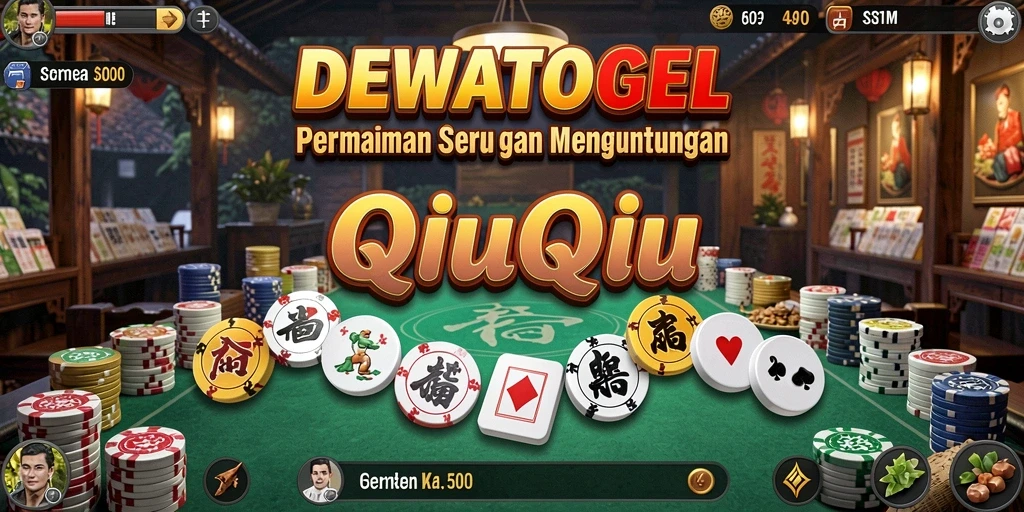 Screenshot gameplay DEWATOGEL menampilkan aksi seru QiuQiu.