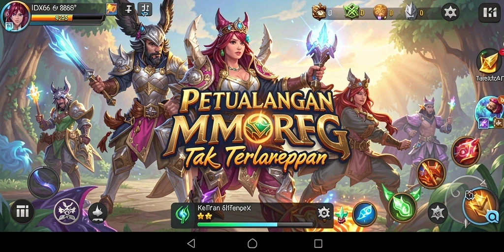 Tangkapan layar dari gameplay mendebarkan IDX66 dalam dunia MMORPG.