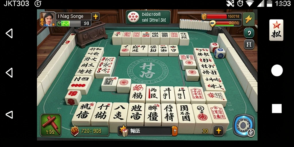 Tampilan gameplay Mahjong yang seru di JKT303.