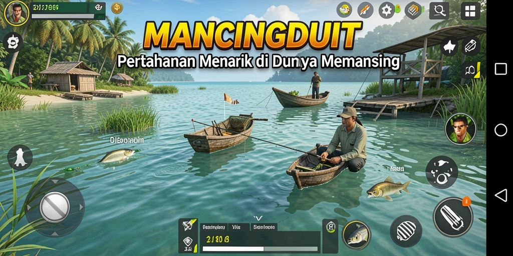 Screenshot gameplay MANCINGDUIT menunjukkan aksi pertahanan menarik.