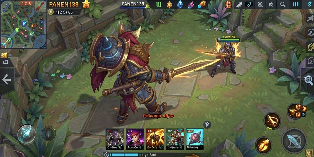 Tampilan seru gameplay PANEN138 dalam pertempuran ARPG.