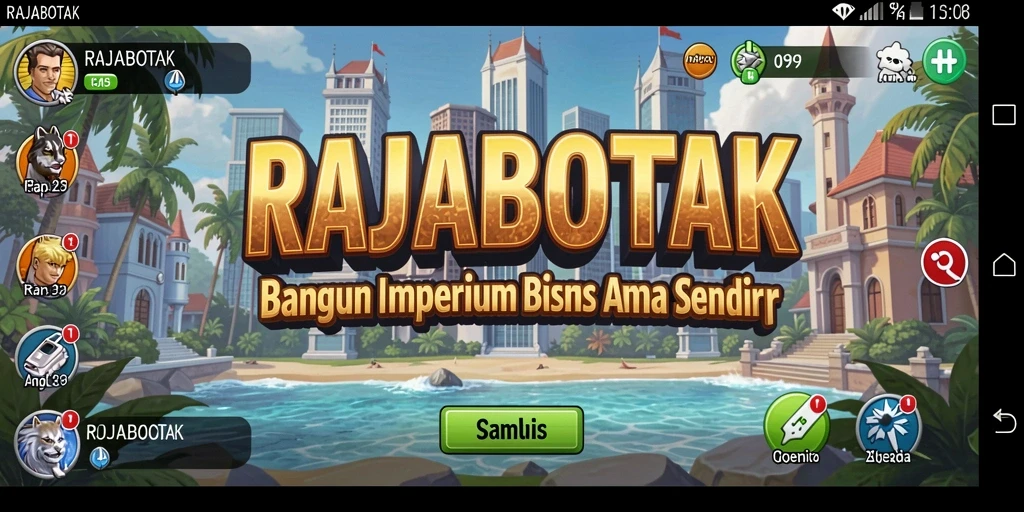 Tampilan gameplay RAJABOTAK dengan visual yang menarik dan interaksi yang seru.