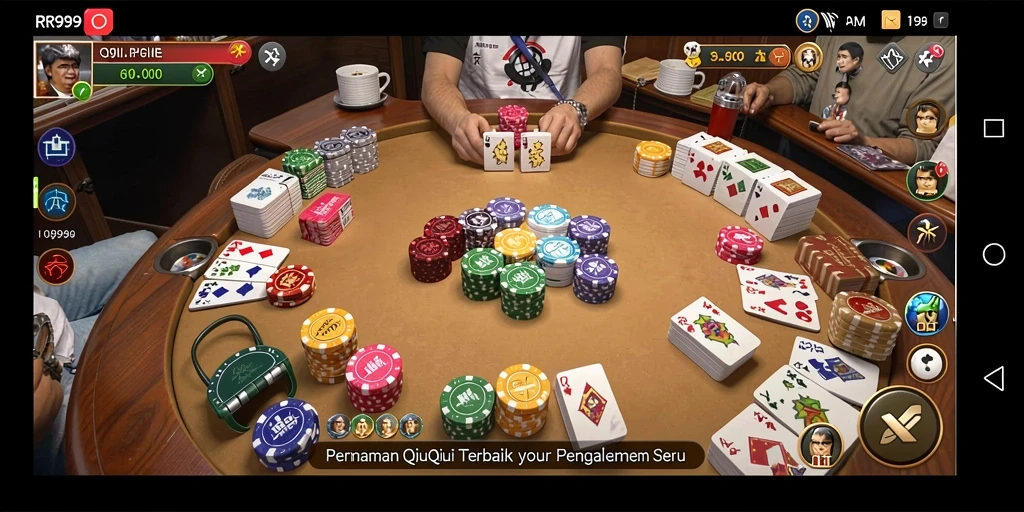 Screenshot gameplay QiuQiu yang menarik dan dinamis.