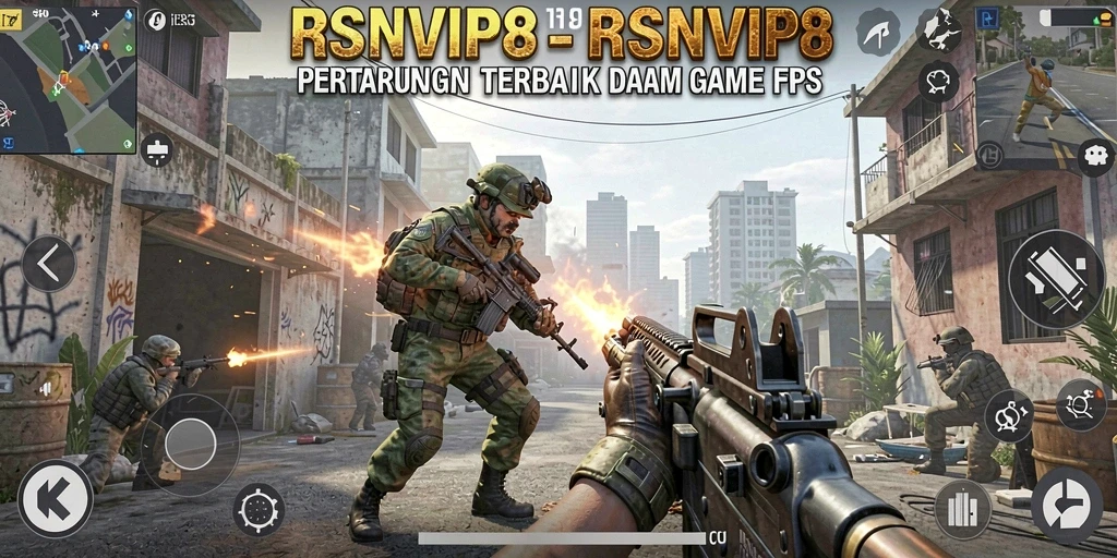 Screenshot gameplay RSNVIP8 menampilkan aksi tembak-menembak yang intens.